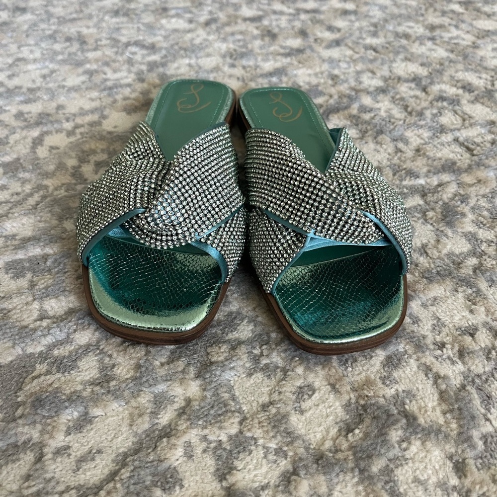 Sam Edelman Women's Issie Sparkel Rhinestone Sandal, 8 M - Picture 4 of 6